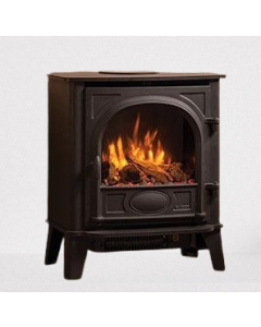 Gazco  Stockton5 Matt Black Electric Stove, Fuel Effect Logs