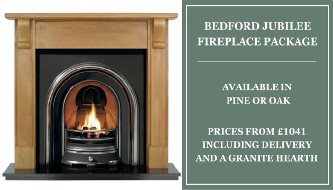 Bedford Jubilee Fireplace Package,Available in Pine or Oak,Prices from £1041 including delivery and a granite hearth